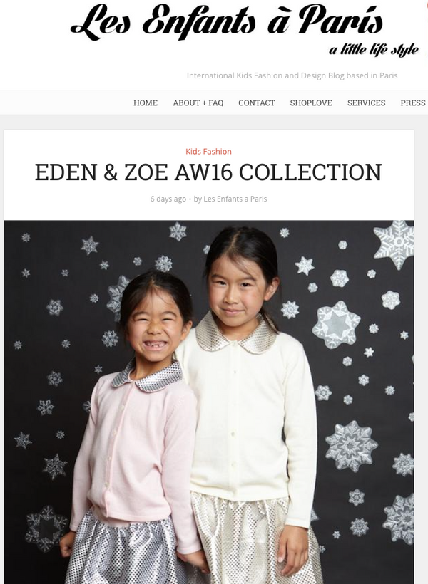 Les Enfants à Paris - FW16 collection