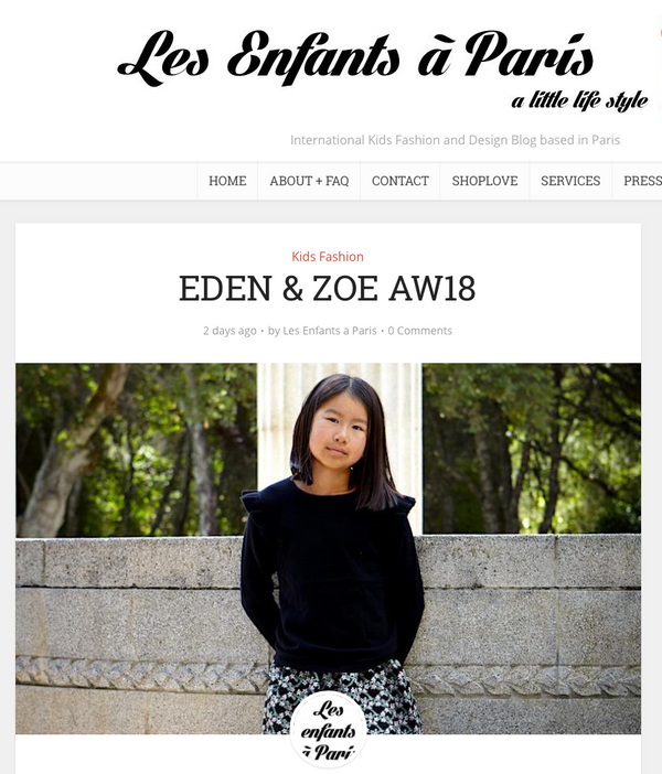 Les Enfants à Paris - FW18 collection