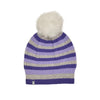 Cashmere Striped Pom Pom Hat