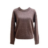 Cashmere Two Tone Yarn Crew Neck Pullover