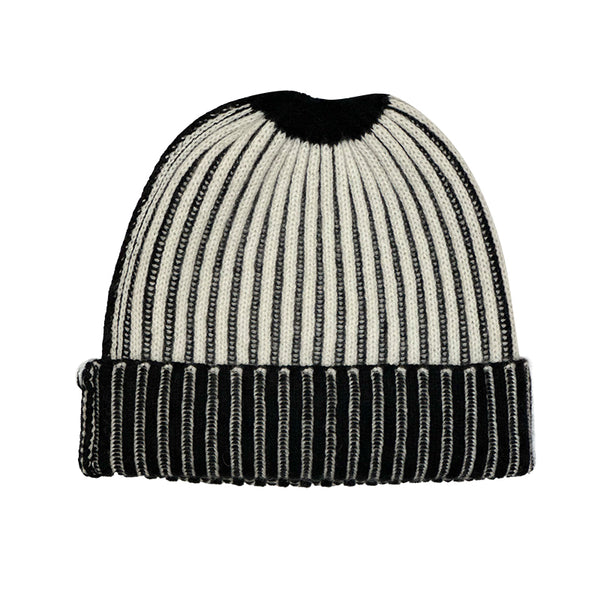 Cashmere Reversible Rib Hat