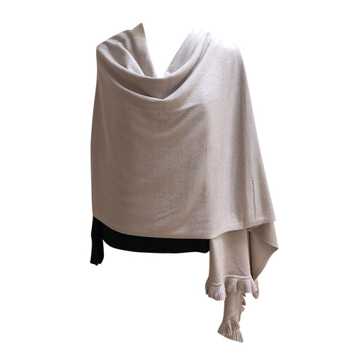 Cashmere + Silk Ruffle Travel Shawl